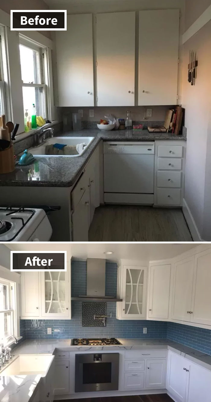 This Cramped Bungalow Kitchen That Turned Into An Airy, Marbled Cooking Wonderland