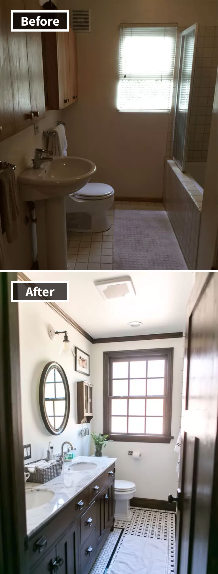 This Very Boring Bathroom That Morphed Into A Classy Bathroom