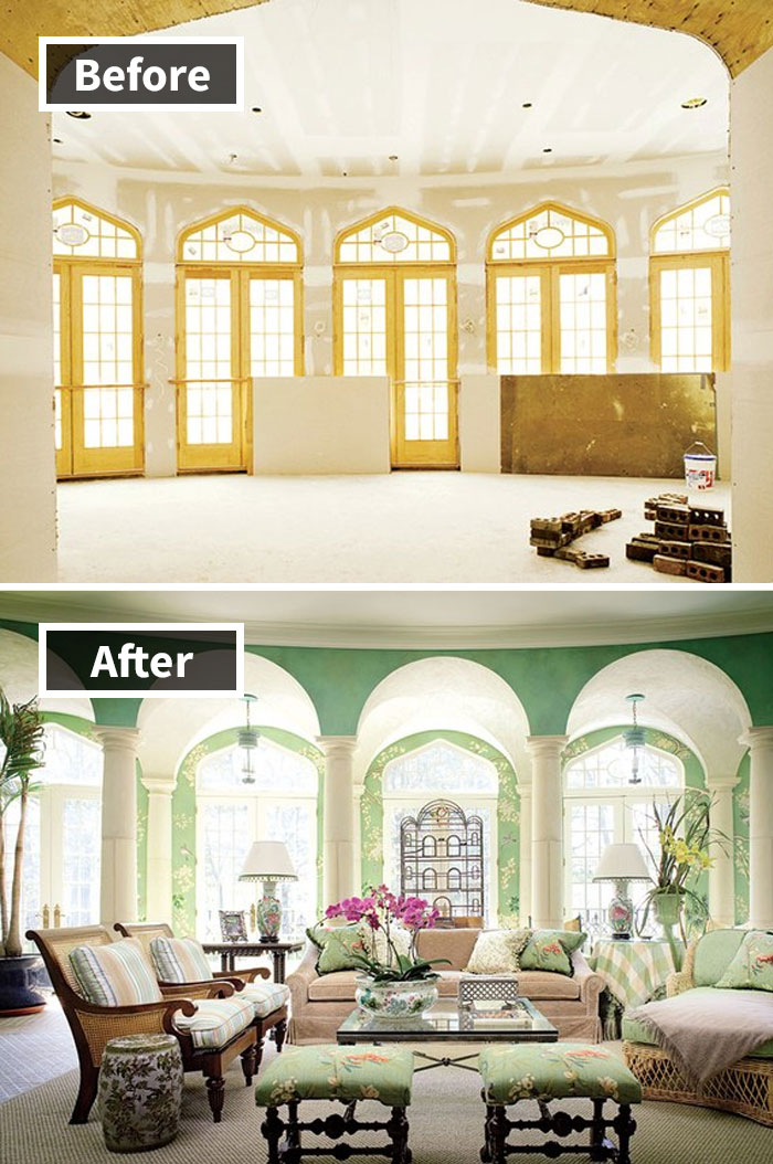 The Garden Room Of A Tudor-Style Mansion