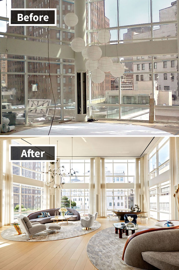 Five Stark Apartments Became A Breathtaking Manhattan Triplex