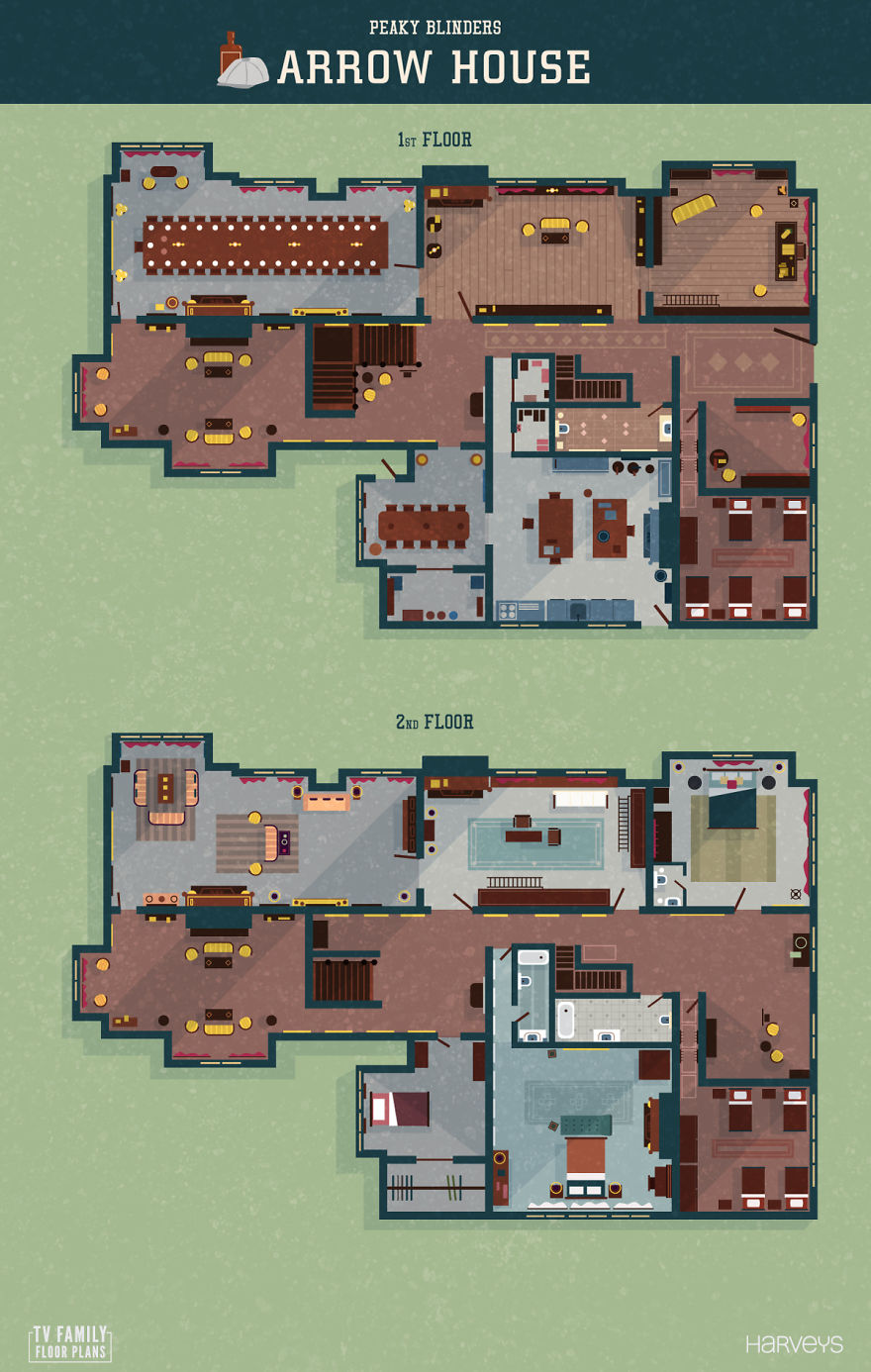 Seven Iconic Floor Plans From Famous Tv Shows Seven Iconic Floor Plans From Famous Tv Shows