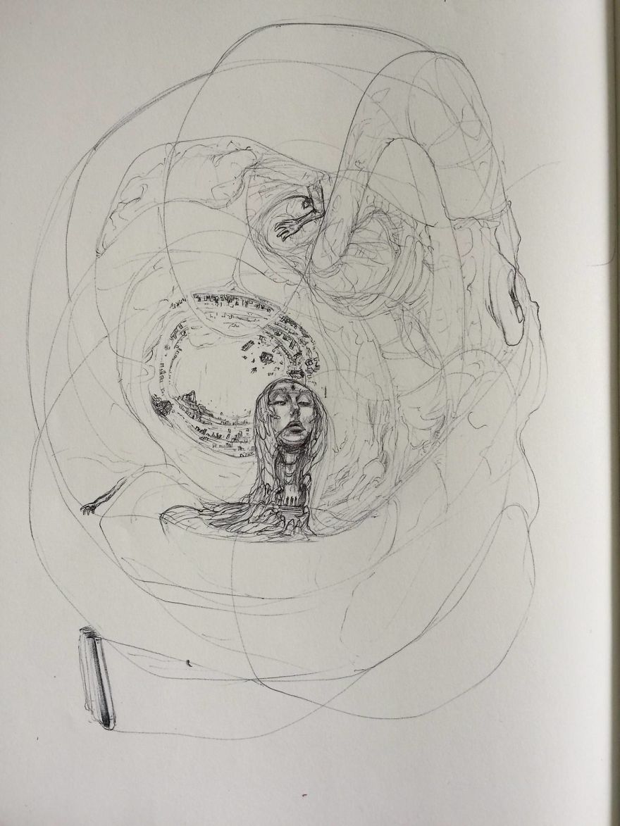 How This Drawing Turned From A Random Scribble To This