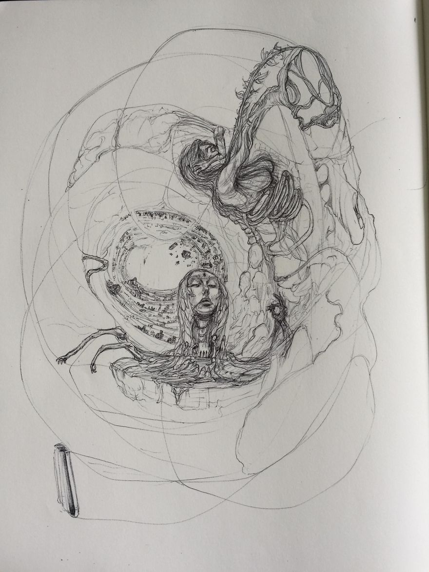 How This Drawing Turned From A Random Scribble To This