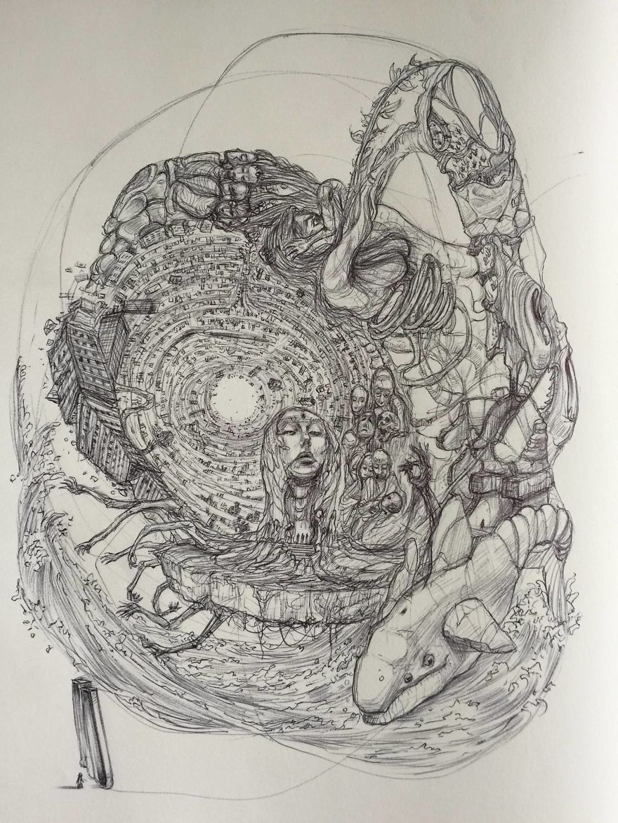 How This Drawing Turned From A Random Scribble To This