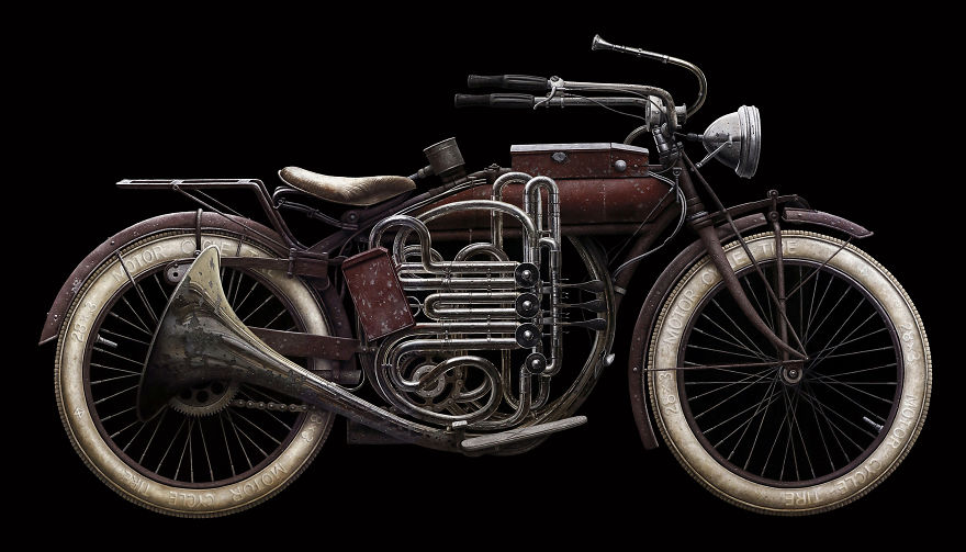 I Paint Hyperrealistic Oil Paintings Of Strange Antiques That Never Existed