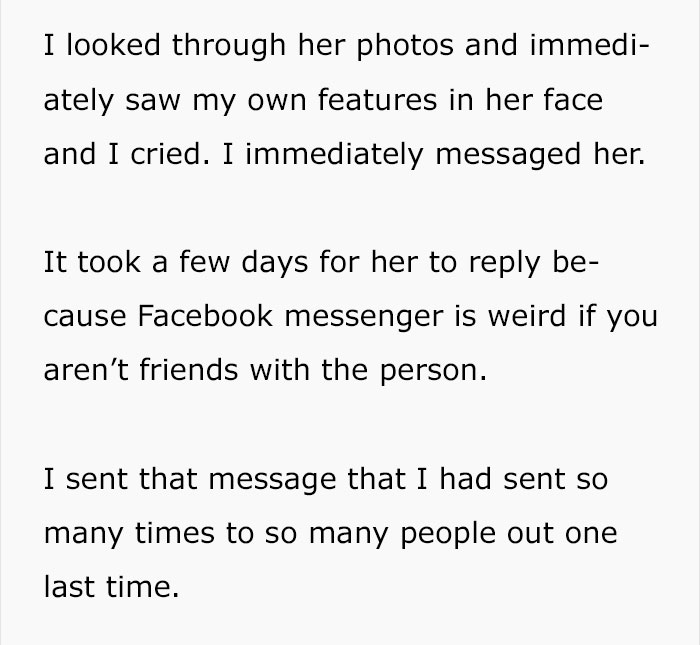 This 26 Y.O Guy Messages His Mother Who Put Him Up For Adoption And Her Response Is Unexpected