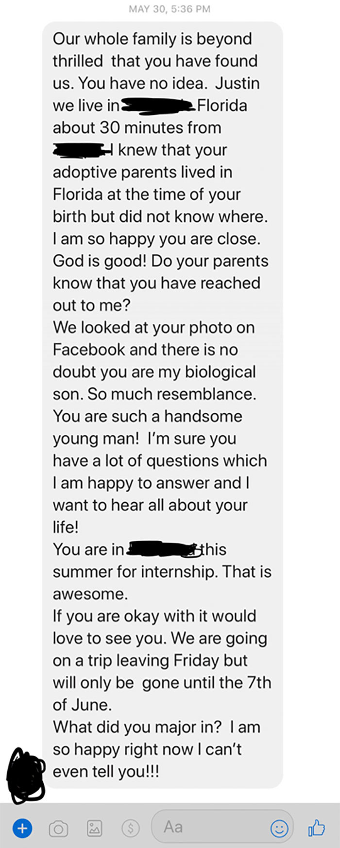 This 26 Y.O Guy Messages His Mother Who Put Him Up For Adoption And Her Response Is Unexpected This 26 Y.O Guy Messages His Mother Who Put Him Up For Adoption And Her Response Is Unexpected