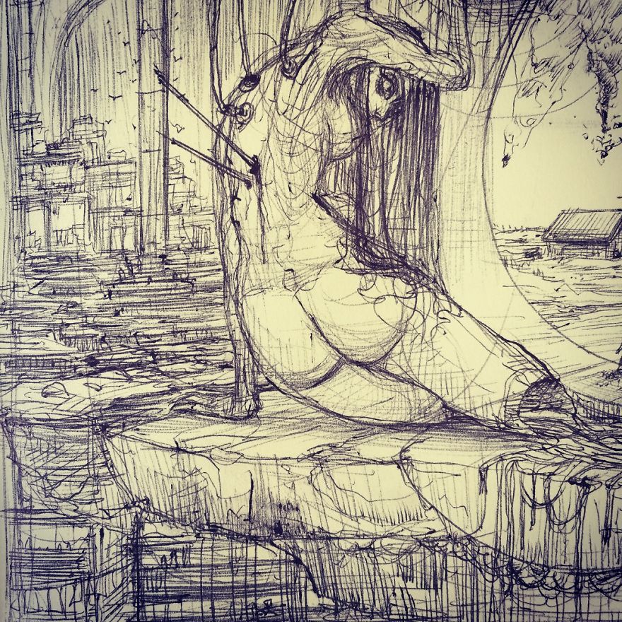 I Made Random Scribbles And Ended Up Drawing This I Made Random Scribbles And Ended Up Drawing This