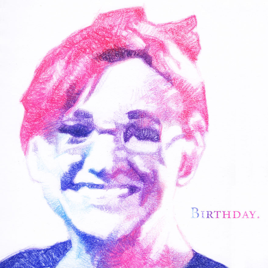I've Drawn Hundreds Of Portraits Of My Friends For Their Birthdays I've Drawn Hundreds Of Portraits Of My Friends For Their Birthdays