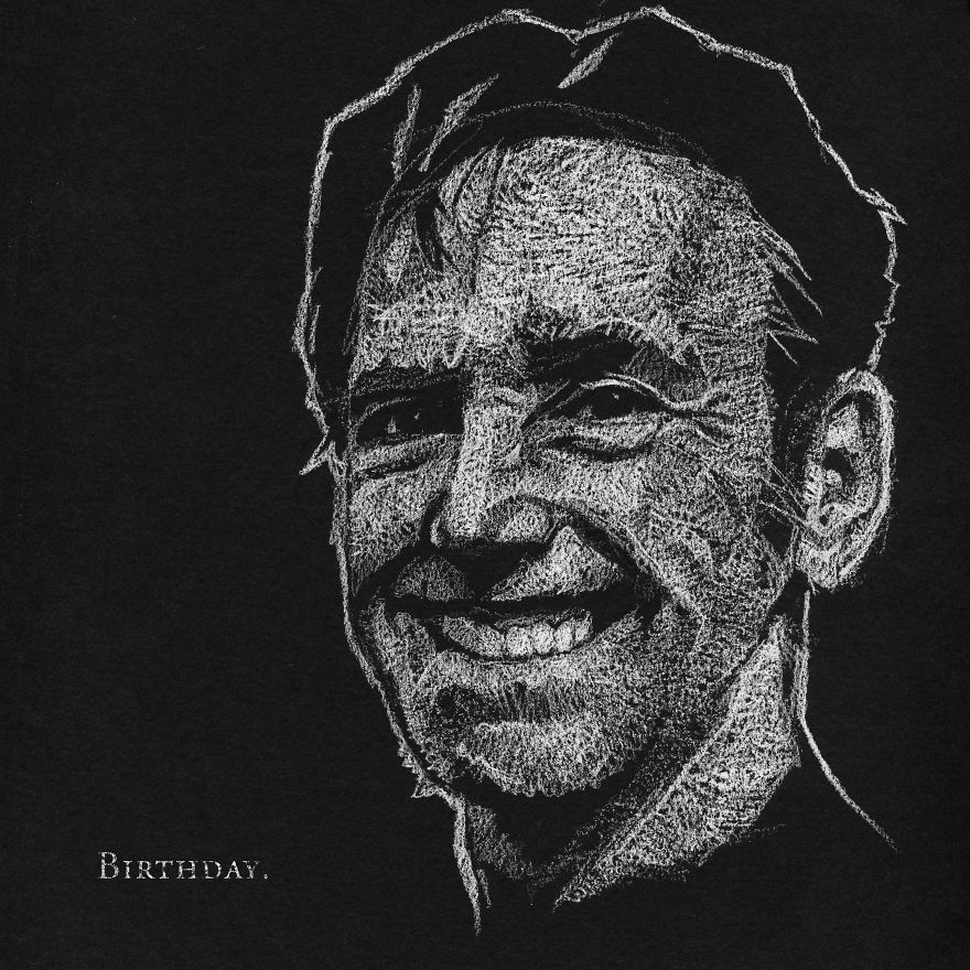 I've Drawn Hundreds Of Portraits Of My Friends For Their Birthdays I've Drawn Hundreds Of Portraits Of My Friends For Their Birthdays