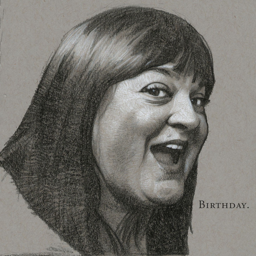 I've Drawn Hundreds Of Portraits Of My Friends For Their Birthdays