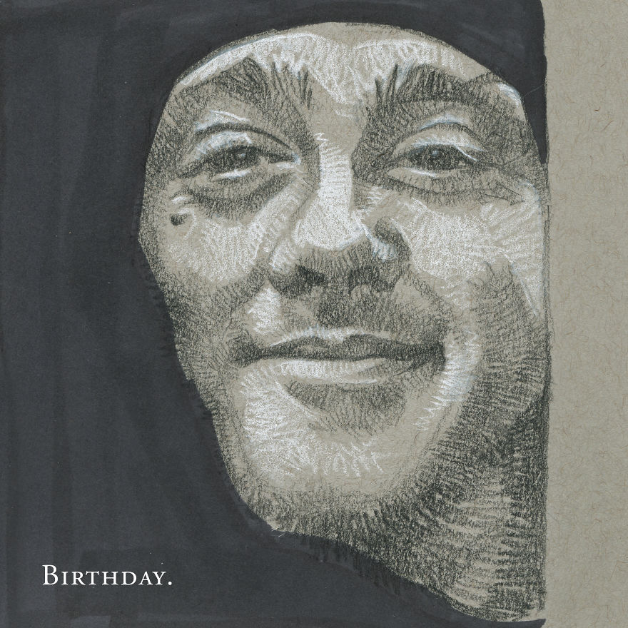 I've Drawn Hundreds Of Portraits Of My Friends For Their Birthdays I've Drawn Hundreds Of Portraits Of My Friends For Their Birthdays