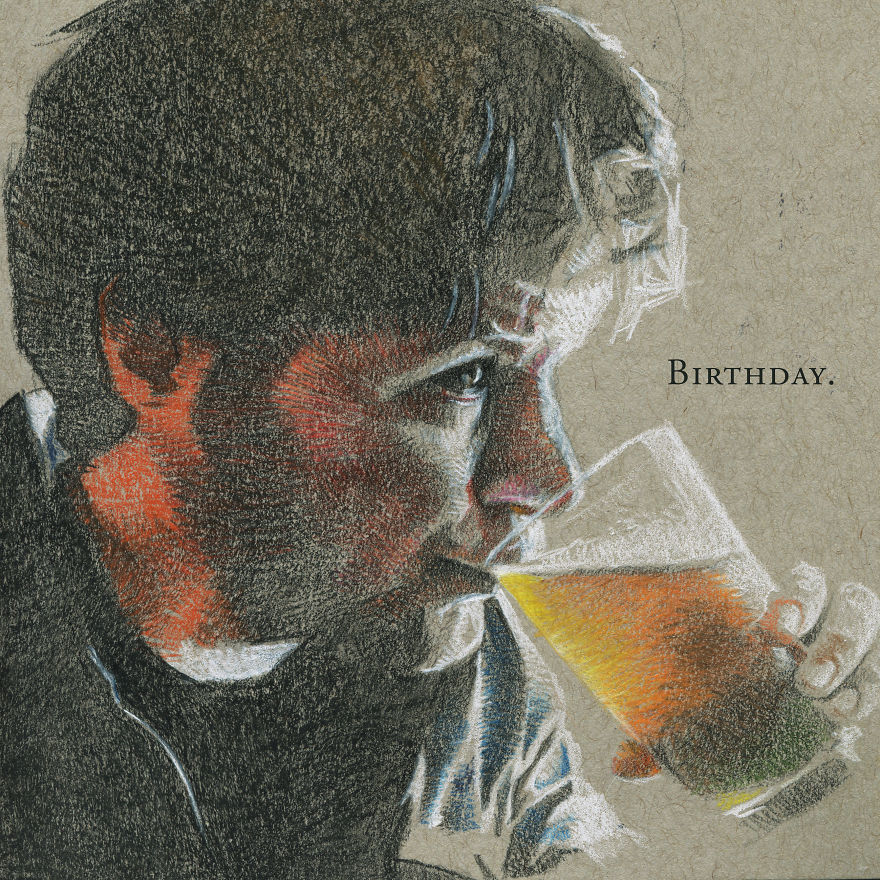 I've Drawn Hundreds Of Portraits Of My Friends For Their Birthdays I've Drawn Hundreds Of Portraits Of My Friends For Their Birthdays