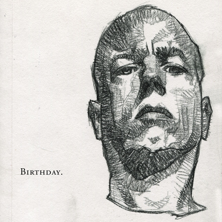 I've Drawn Hundreds Of Portraits Of My Friends For Their Birthdays I've Drawn Hundreds Of Portraits Of My Friends For Their Birthdays