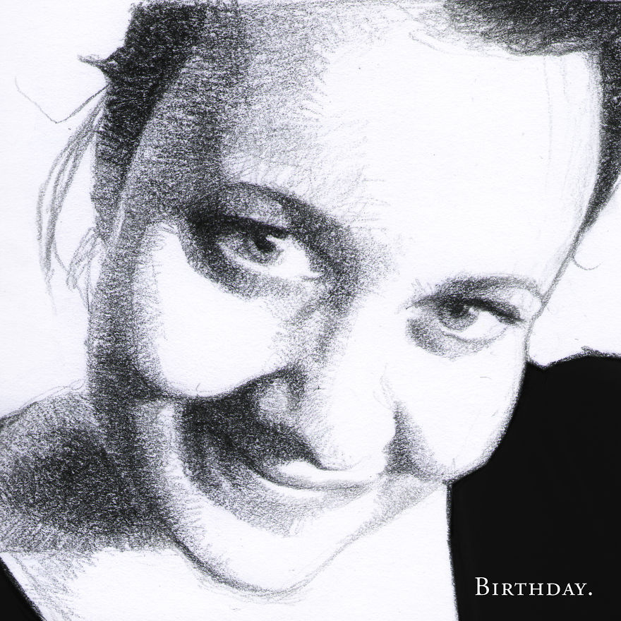I've Drawn Hundreds Of Portraits Of My Friends For Their Birthdays I've Drawn Hundreds Of Portraits Of My Friends For Their Birthdays