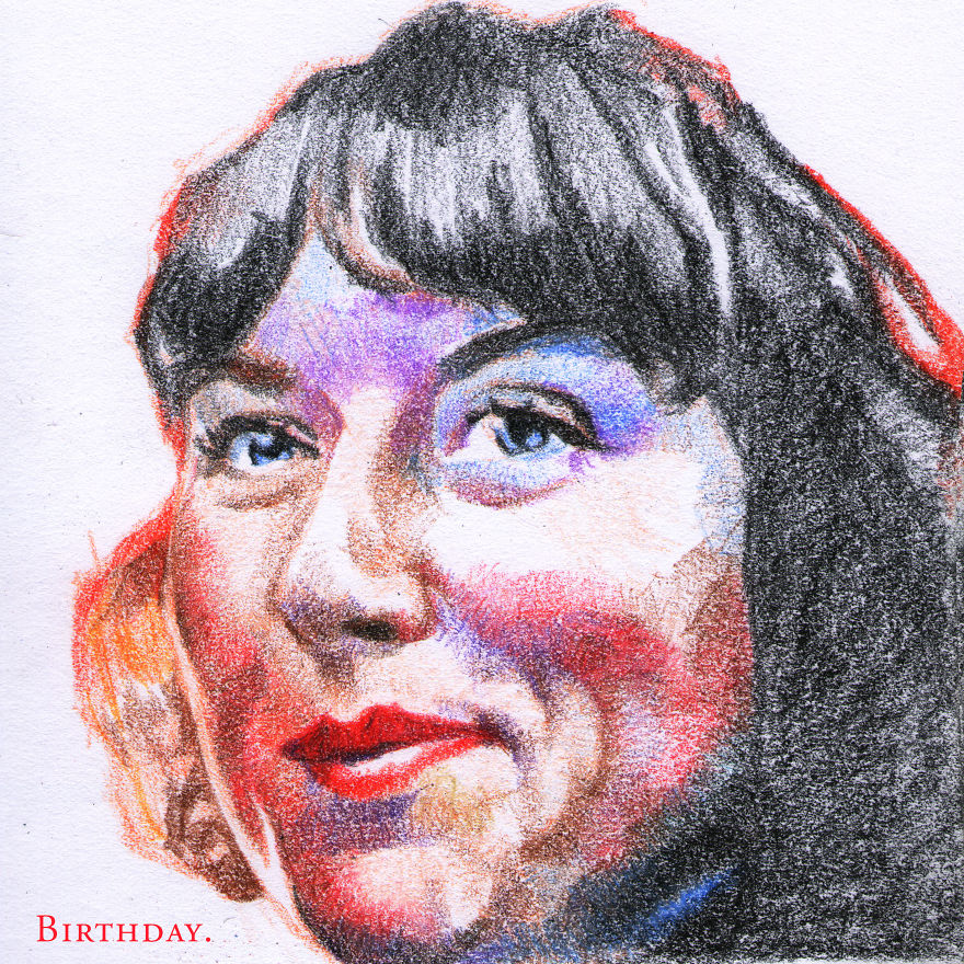 I've Drawn Hundreds Of Portraits Of My Friends For Their Birthdays