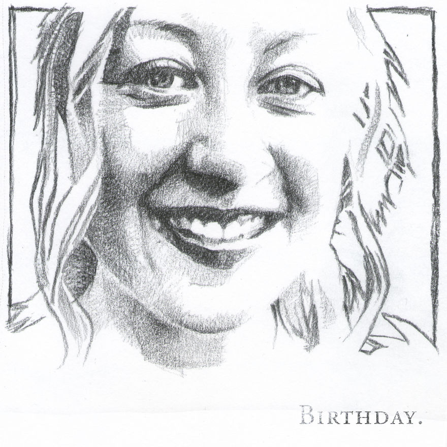 I've Drawn Hundreds Of Portraits Of My Friends For Their Birthdays I've Drawn Hundreds Of Portraits Of My Friends For Their Birthdays
