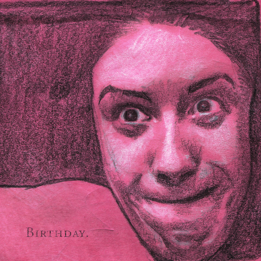 I've Drawn Hundreds Of Portraits Of My Friends For Their Birthdays