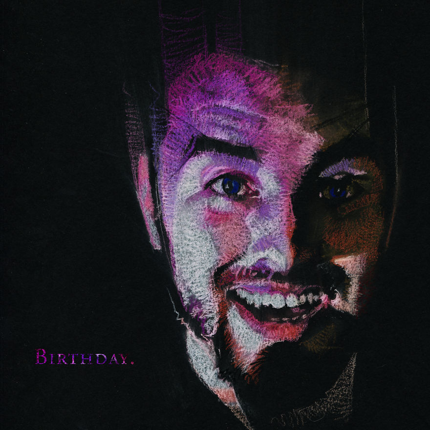 I've Drawn Hundreds Of Portraits Of My Friends For Their Birthdays I've Drawn Hundreds Of Portraits Of My Friends For Their Birthdays