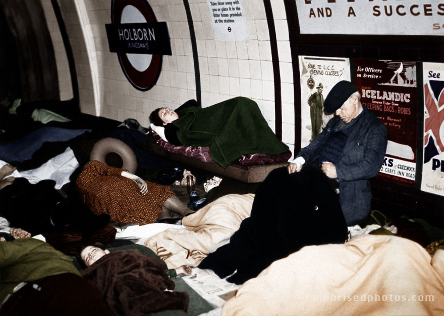 I Bring Old Photos Of The London Underground During The 1940-1941 Blitz Back To Life I Bring Old Photos Of The London Underground During The 1940-1941 Blitz Back To Life