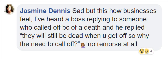Woman Texts Manager She Can't Make It To Work Cause Her Son Is On Life Support, Her Response Gets Her Fired Woman Texts Manager She Can't Make It To Work Cause Her Son Is On Life Support, Her Response Gets Her Fired