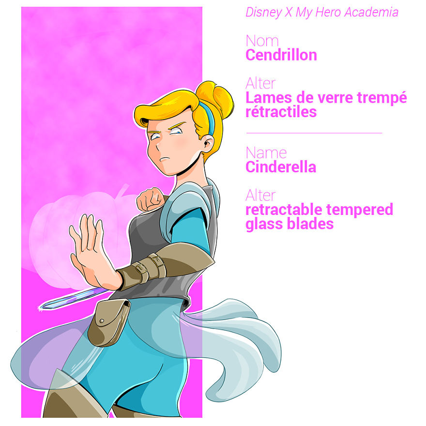 I Made 12 Disney Princesses With A Superpower, Inspired By My Hero Academia