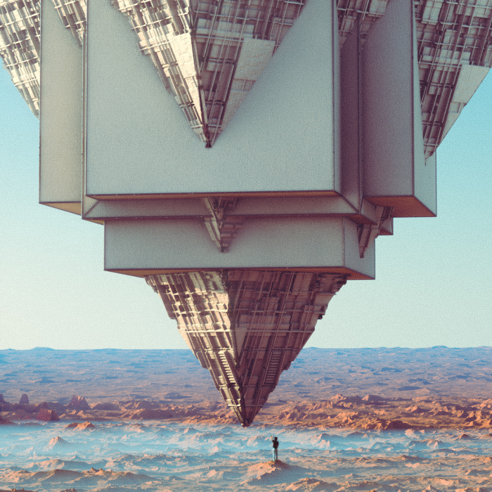 I Placed My Brother In Front Of Abstract Creations