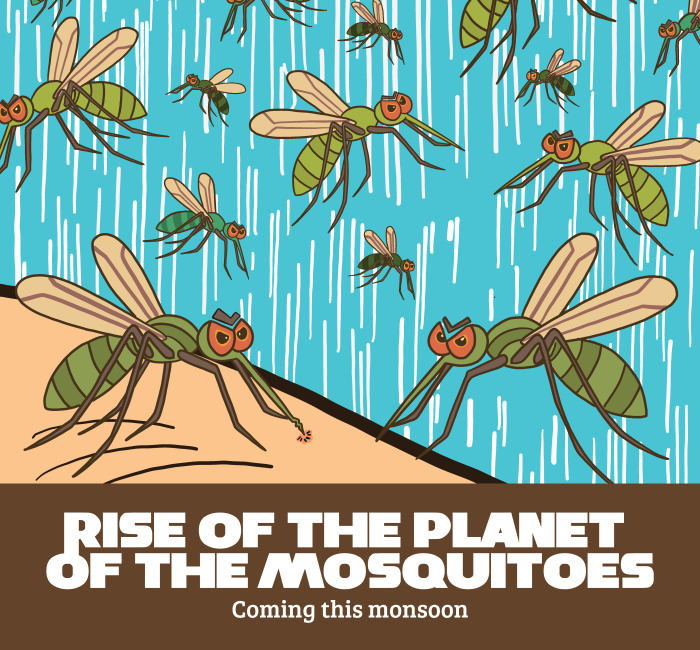 This Monsoon Season, I Created Illustrations Stories By Linking Bollywood And Hollywood Movie Titles