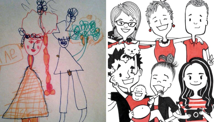 I Have Drawn My Family Portrait Since I Was Three And Here What It Looks Like