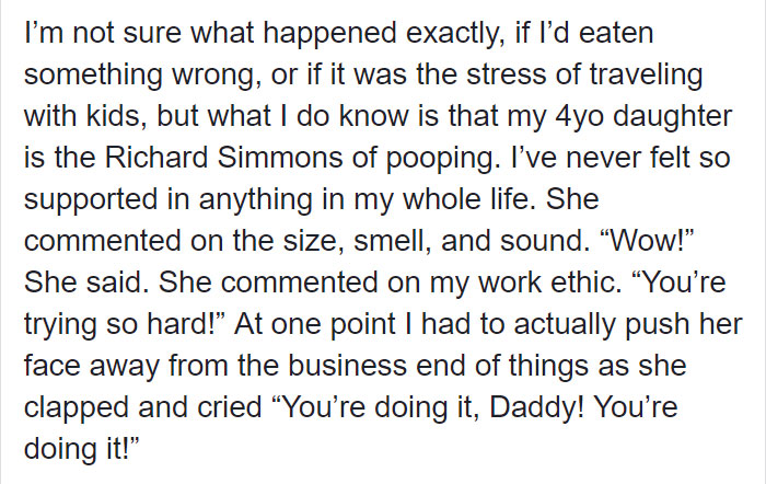 Dad Has Diarrhea In Public Toilet With His 4-Year-Old, Her Reaction Makes Man In Another Stall Cry From Laughter
