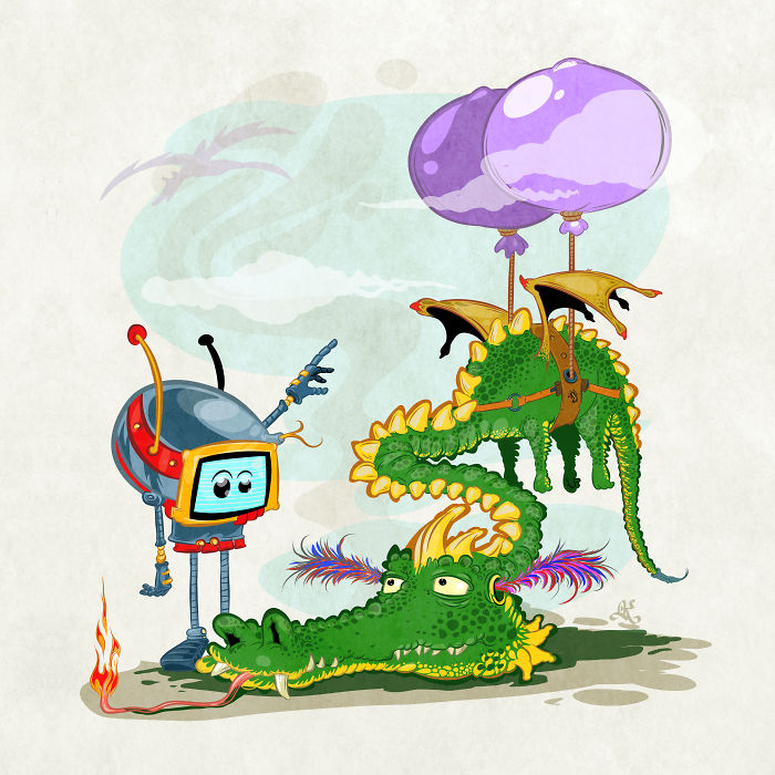 I Drew The “Dragon Rider” Illustration