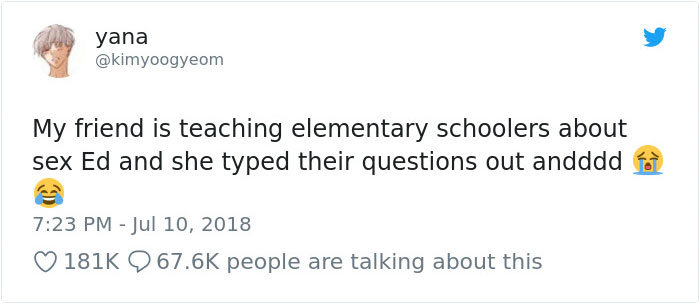 Teacher Teaches Kids About Sex, Can’t Stop Laughing At Their Questions Teacher Teaches Kids About Sex, Can’t Stop Laughing At Their Questions