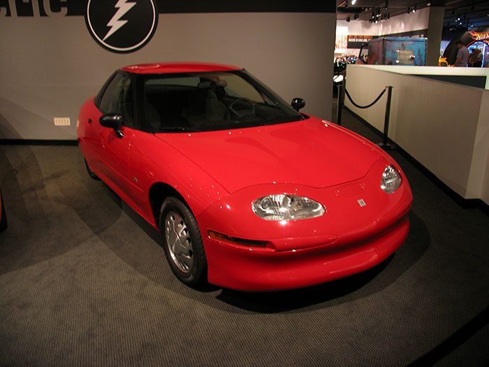 Red Ev1 car