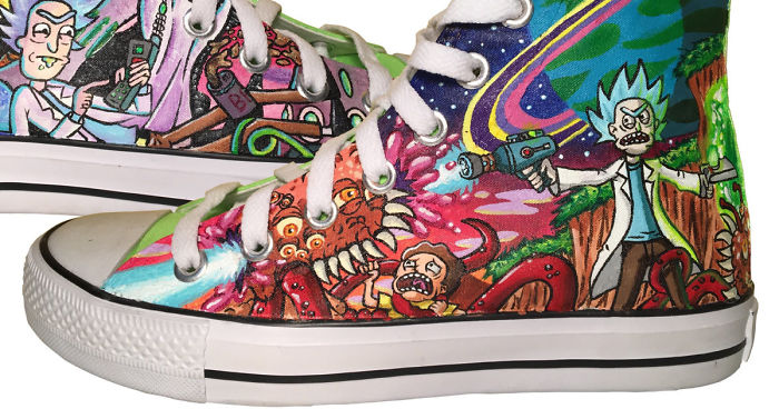 I Paint This Custom Rick & Morty Converse