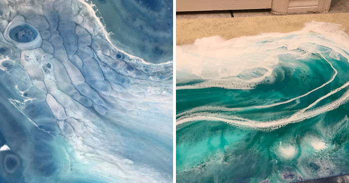 I Am An Abstract Resin Artist From Florida Who Specializes In Wave And Beach Paintings