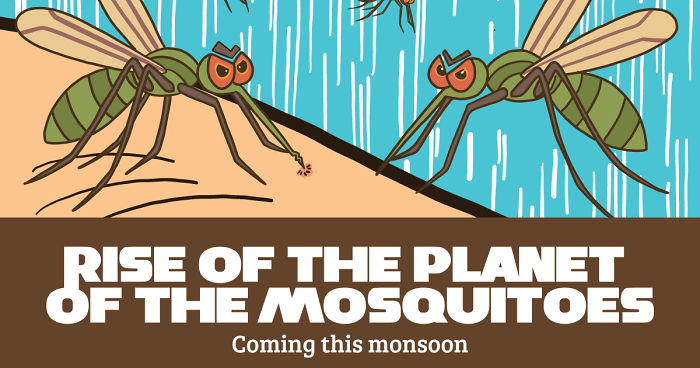 This Monsoon Season, I Created Illustrations Stories By Linking Bollywood And Hollywood Movie Titles