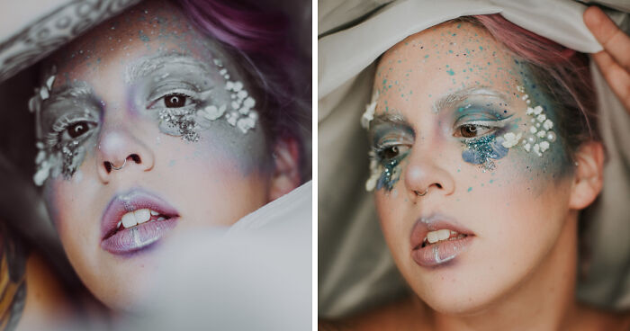 Sisters Create Intricate Makeup Portraits Using Minimum Materials