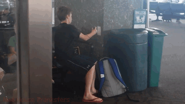 Fake Power Outlet Sticker At The Airport Prank