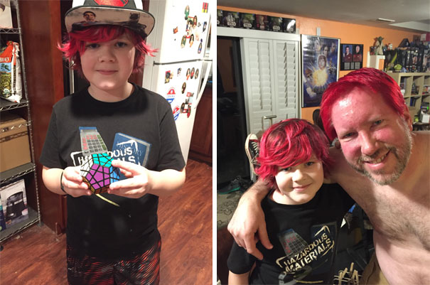 My Brother And Dad Made A Bet, Dad Lost, Had To Dye His Hair