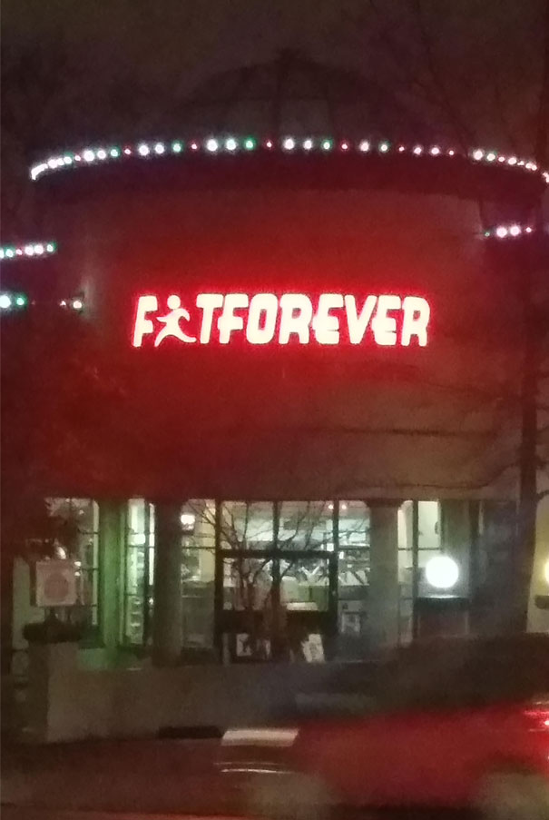 An Unfortunate Logo For A Fitness Center