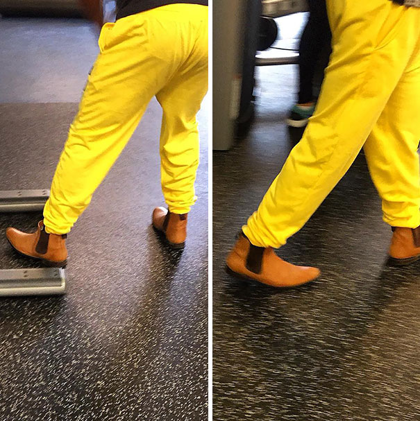 I Don't Care If It's Your First Time At The Gym And You Forgot Your Pair Of Sneakers, This Sh*t Just Shouldn't Be Allowed