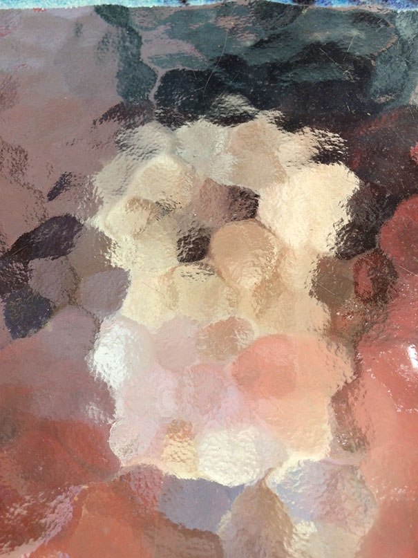 My Dog Kept Begging Under The Patio Table And The Glass Made Him Look Like A Degas/Picasso Art Collaboration