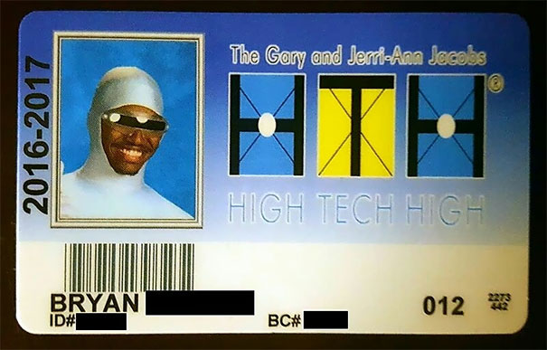 My Kid's Actual High School ID