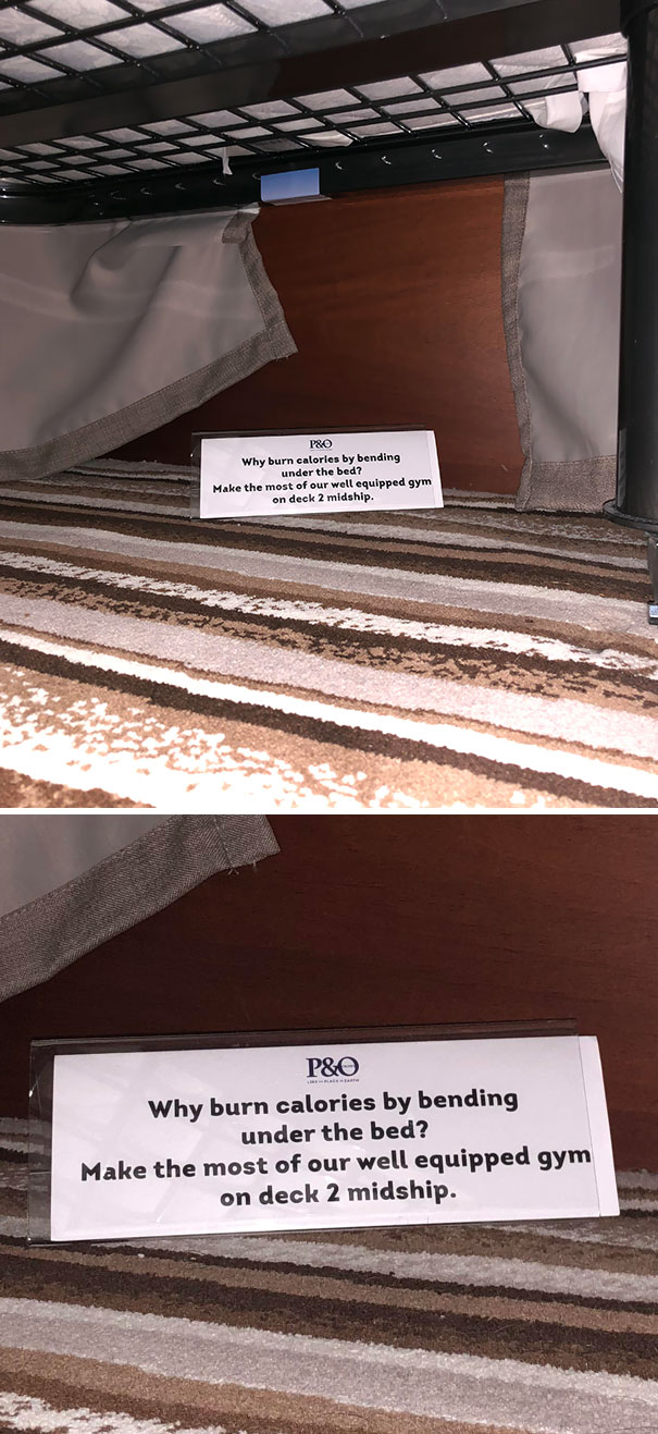 Under The Bed In Our Cruise Liners Cabin