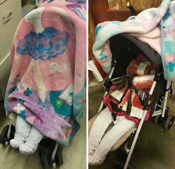 A Suspicious Supermarket Worker Found This In A Baby Carriage