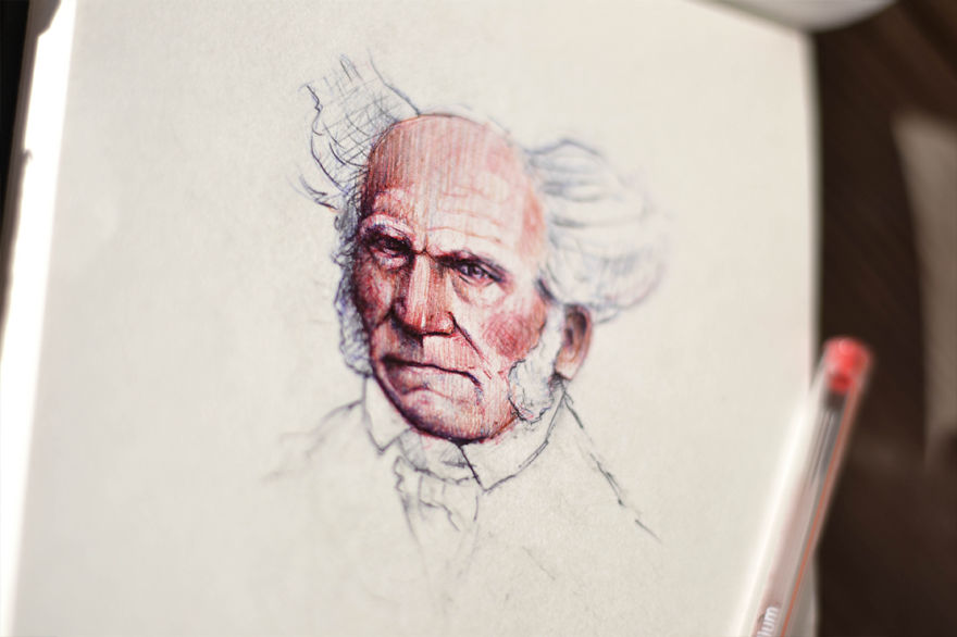 I Use Ballpoint Pen To Create These Drawings