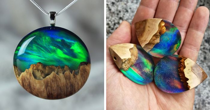 I Combine Wood With Opal And Resin To Create One-Of-A-Kind Handmade Jewelry