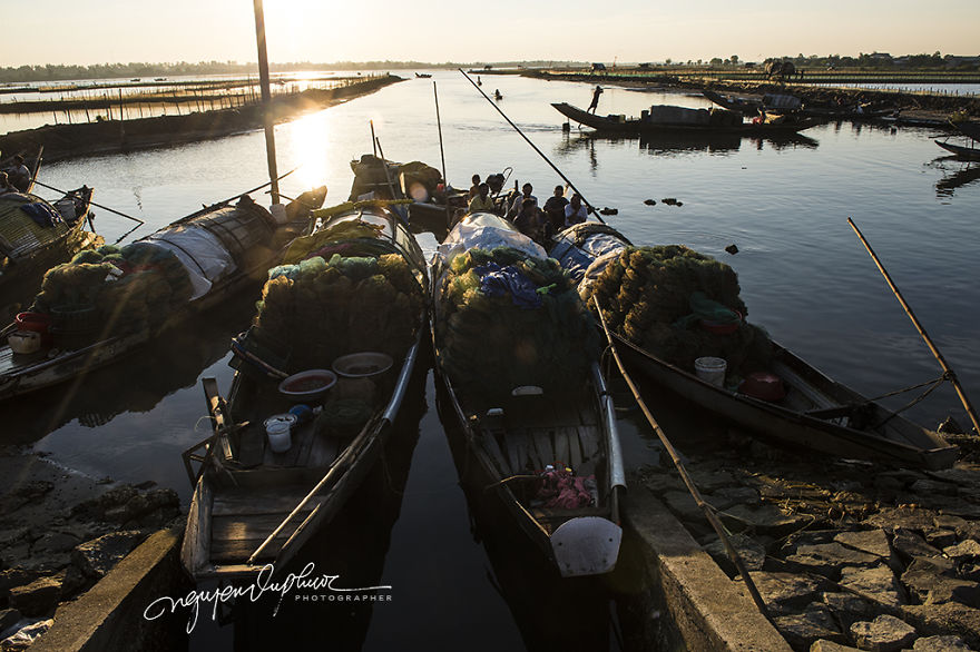 A Peaceful Fishing Village In Hue, Vietnam A Peaceful Fishing Village In Hue, Vietnam