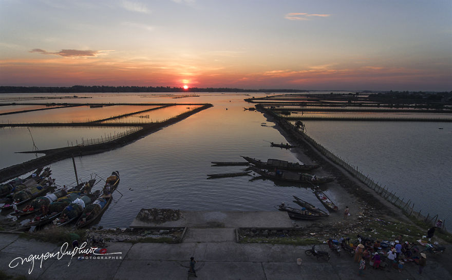 A Peaceful Fishing Village In Hue, Vietnam A Peaceful Fishing Village In Hue, Vietnam