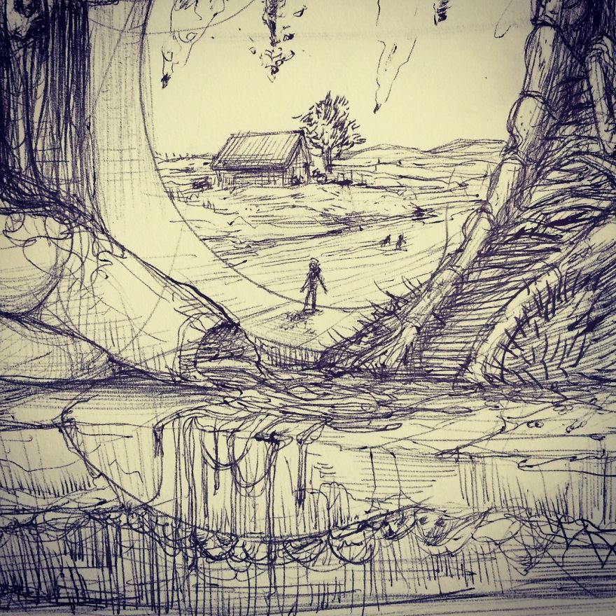 I Made Random Scribbles And Ended Up Drawing This I Made Random Scribbles And Ended Up Drawing This